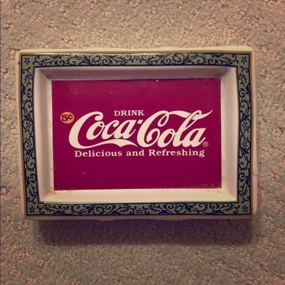Vintage Coca-Cola Glass Dish/Tray